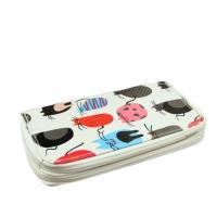 3505865 Кошелек жен 08-01-07 Коты,18,5*4*9,5, 4отд на молниях, д/карт, д/монет, с ручкой, белый