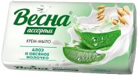 Весна крем-мыло Алоэ и овсяное молочко 90г