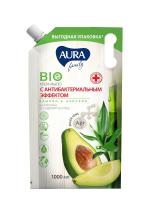 Aura Family крем-мыло с антибактериальным эффектом Бамбук и Авокадо 1000 мл