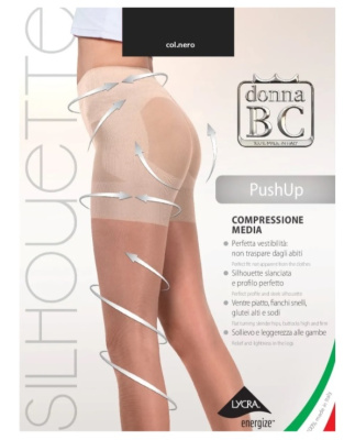 Push Up 20 Donna BC, колготки (nero, 1/2- S/M)