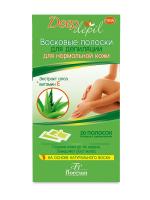 Флоресан Восковые полоски для депиляции, для нормальной кожи, алоэ-вера, Ф-485