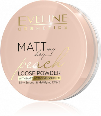 Eveline  Транспарентная матирующая пудра  серии MATT MY DAY LOOSE POWDER, 6гр (PEACH)