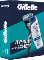 ПН Gillette MACH3 Бритва с 1 сменной кассетой и H&S Шмп ПрПерх Основной уход 200мл