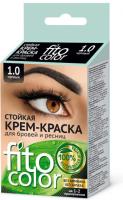 Fito Color Стойкая крем-краска для бровей и ресниц черный 2 мл