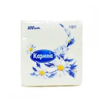 Карина Салфетки белые 100 шт