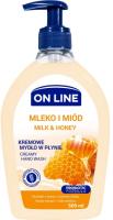 On Line Крем-мыло Молоко и Мед 500м
