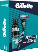 ПН Gillette MACH3 Бритва с 1 сменной кассетой и TGS Пена Д/Бр Д/ЧувКожи Алоэ 200мл