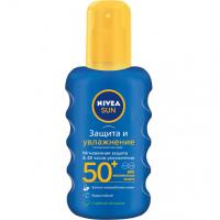 Nivea Солнцезащитный спрей Защита и увлажнение SPF 50+ 50 мл