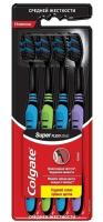 Colgate Зубная щетка Super Flexi черная средней жесткости 3+1